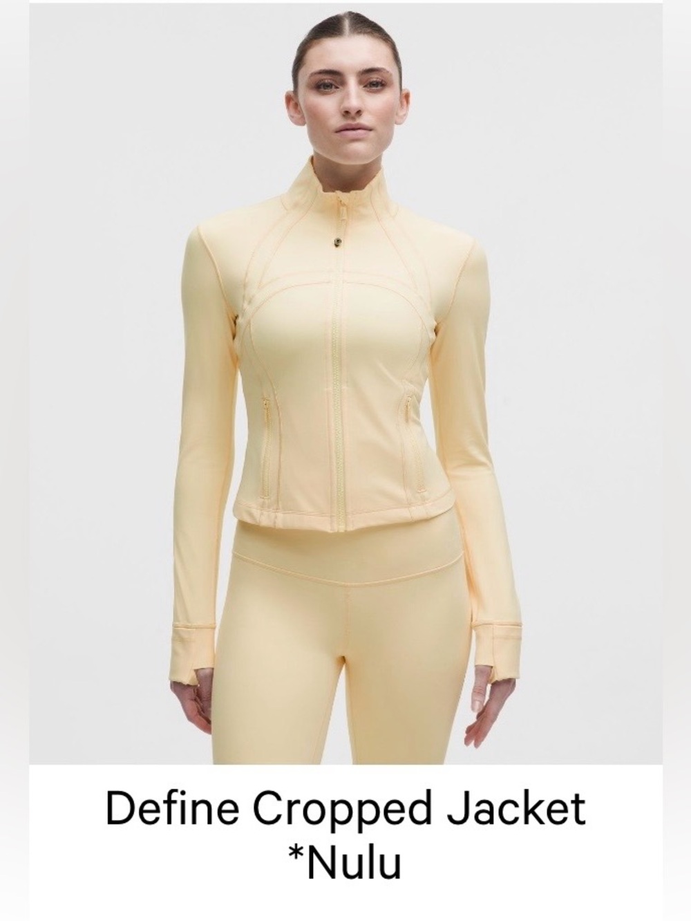 🧈NWT Lululemon Define Cropped Jacket in butter cream
